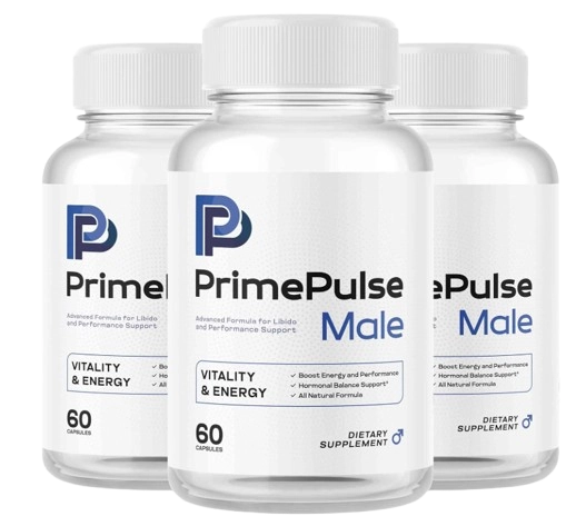 PrimePulse Male Prime Pulse capsule supplement bottles