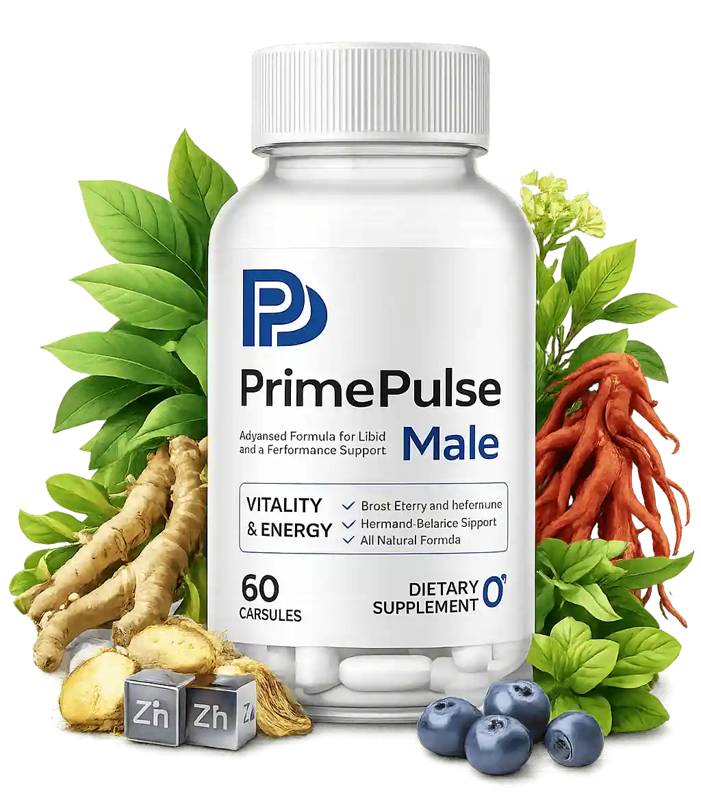 PrimePulse Male Prime Pulse capsule supplement bottles for energy stamina performance